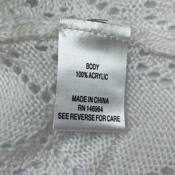 Lightweight Pointelle Knit Cardigan 1/2 Sleeve - Picture 4 of 9